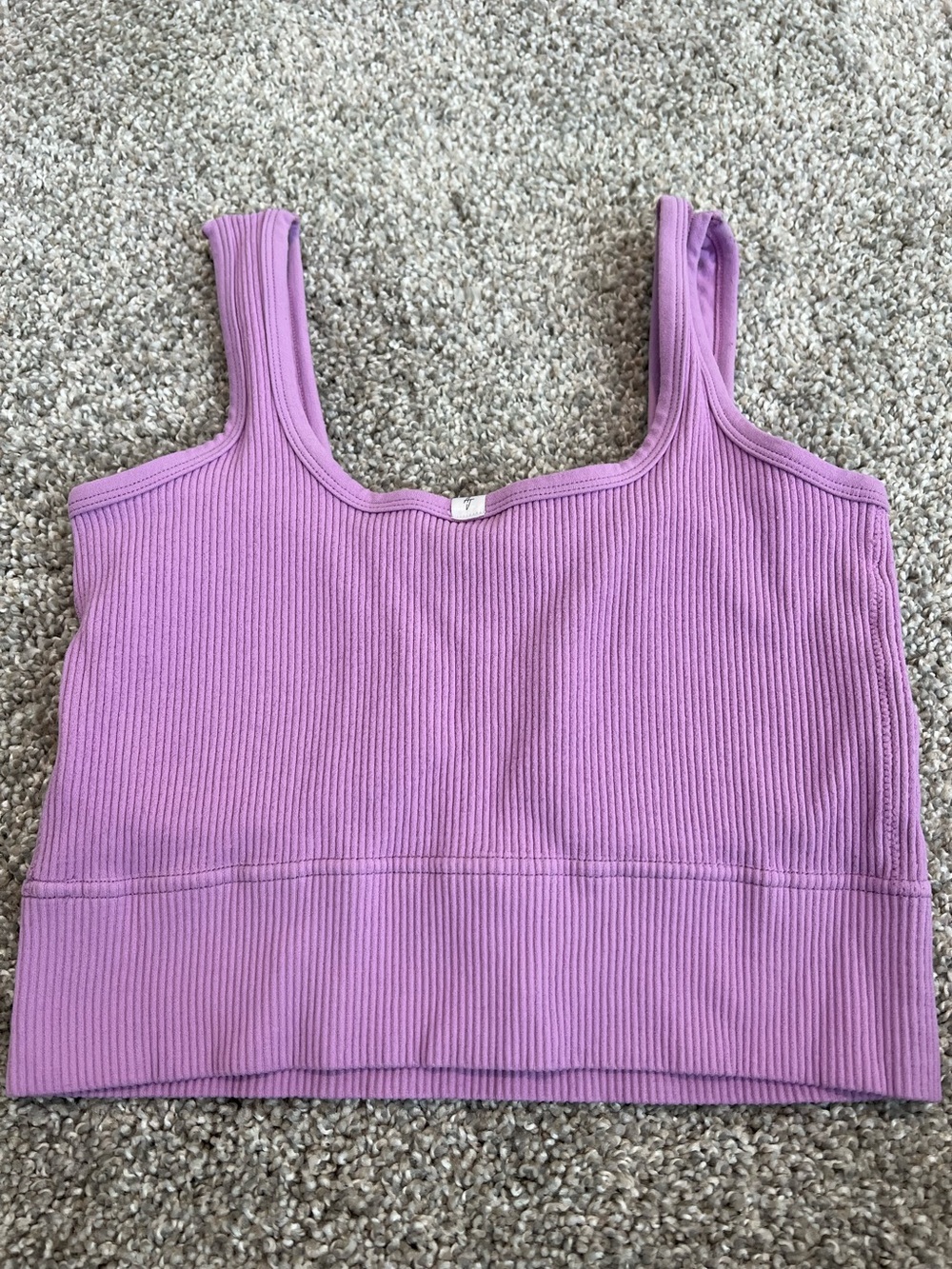 Alexander Jane The Essential Crop, Padded Squareneck Bralette. Size S|M. Purple.